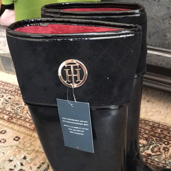 Tommy Hilfiger Black Boots No Tags. - Picture 2 of 5